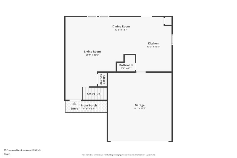1,705/Mo, 35 Frostwood Ln Greenwood, IN 46143 Floor Plan View