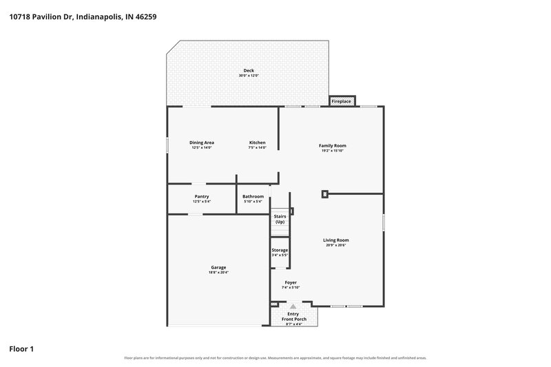 2,195/Mo, 10718 Pavilion Dr Indianapolis, IN 46259 Floor Plan View