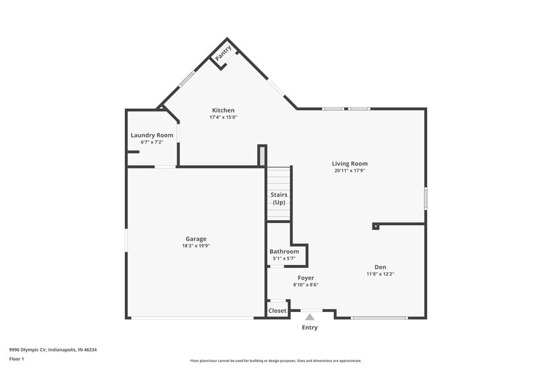 2,005/Mo, 9996 Olympic Cir Indianapolis, IN 46234 Floorplan View