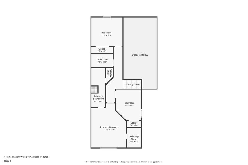 1,790/Mo, 4465 Connaught West Dr Plainfield, IN 46168 Floor Plan View 2