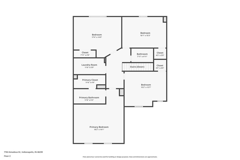 1,785/Mo, 7763 Amadeus Dr Indianapolis, IN 46239 Floor Plan View 2