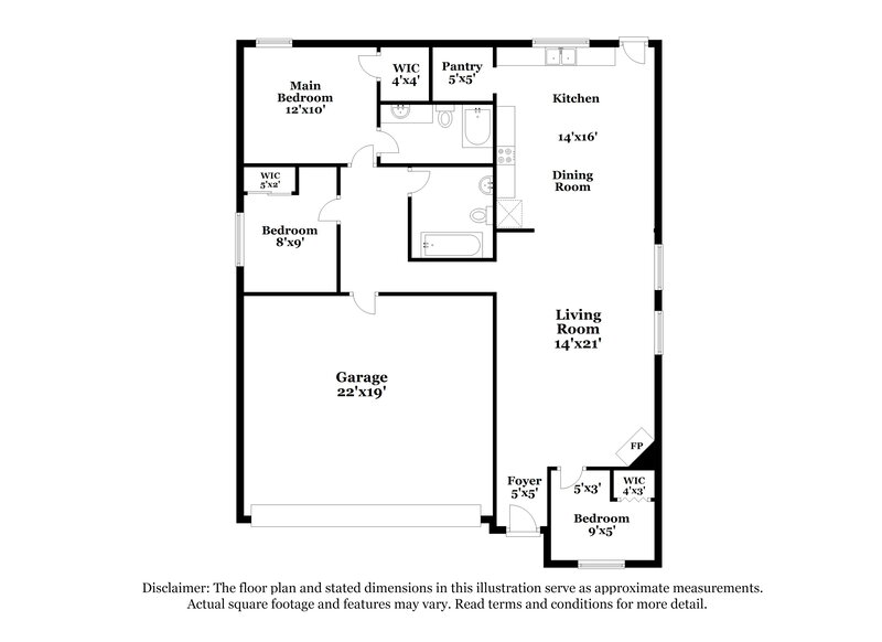 1,710/Mo, 8039 Bach Dr Indianapolis, IN 46239 Floor Plan View