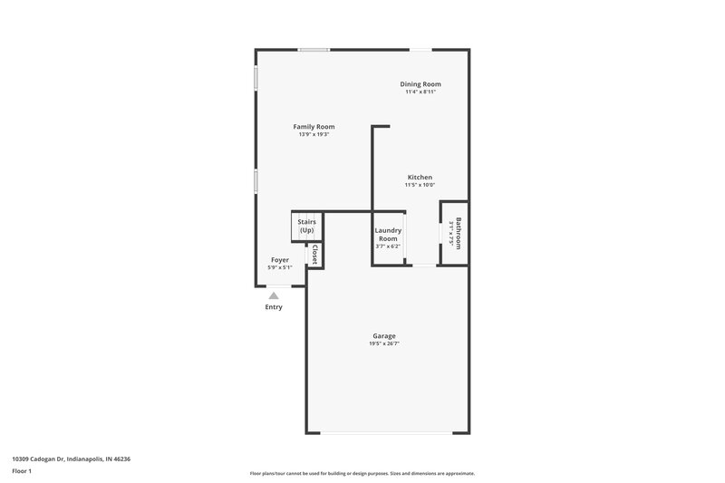 1,760/Mo, 10309 Cadogan Dr Indianapolis, IN 46236 Floor Plan View