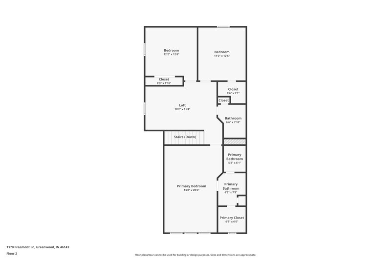 1,690/Mo, 1170 Freemont Ln Greenwood, IN 46143 Floor Plan View 2