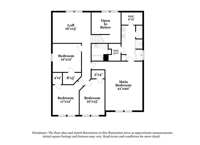 3,300/Mo, 5742 Twin River Ln Indianapolis, IN 46239 Floor Plan View 2