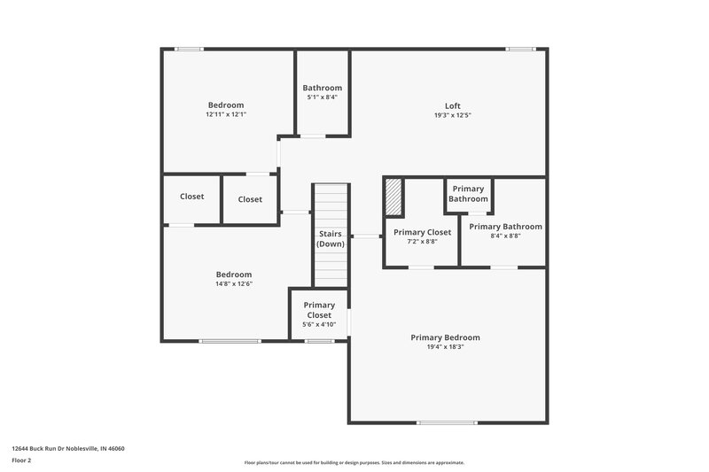 2,690/Mo, 12644 Buck Run Dr Noblesville, IN 46060 Floor Plan View 2