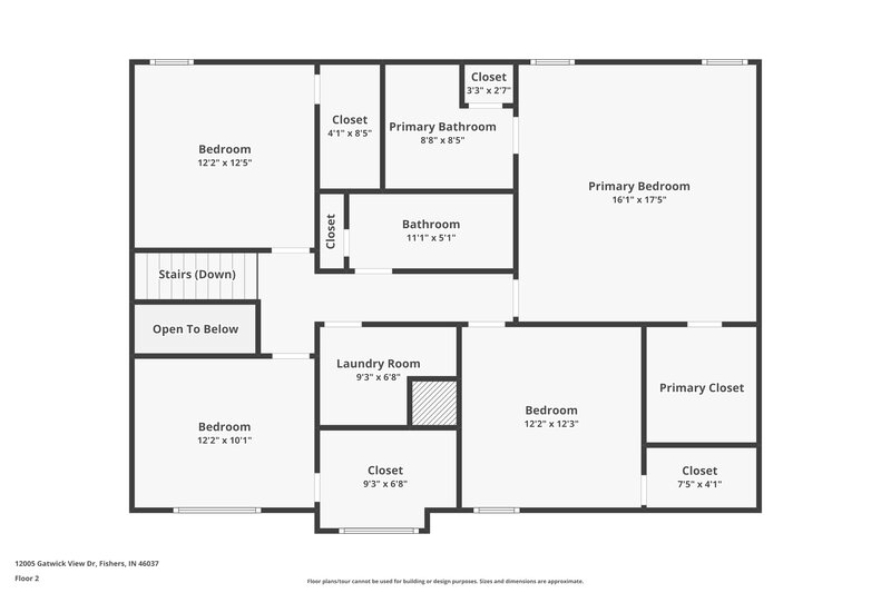 2,500/Mo, 12005 Gatwick View Dr Fishers, IN 46037 Floor Plan View 3