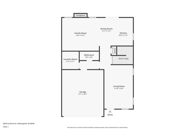 1,825/Mo, 8039 Corktree Dr Indianapolis, IN 46239 Floor Plan View 2