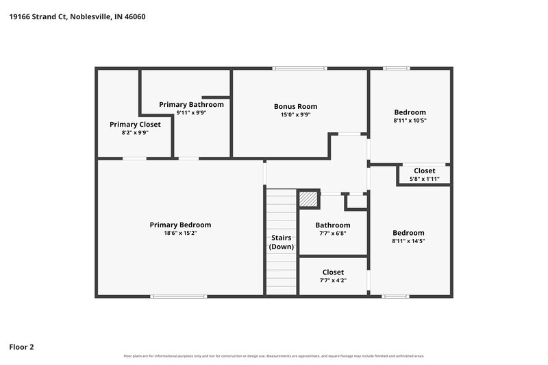 1,935/Mo, 19166 Strand Ct Noblesville, IN 46060 Floor Plan View 2