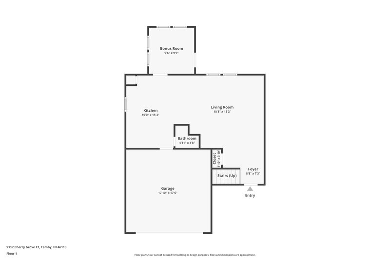 1,745/Mo, 9117 Cherry Grove Ct Camby, IN 46113 Floor Plan View