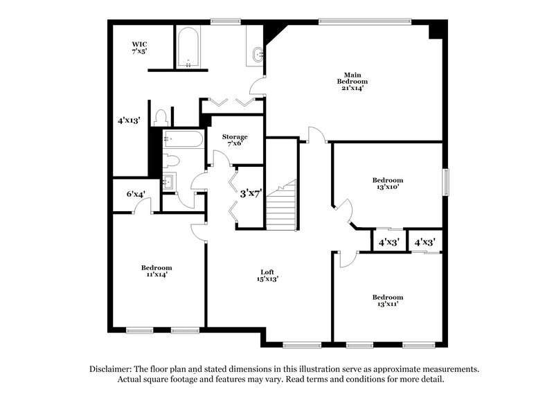 1,990/Mo, 10214 Yosemite Ln Indianapolis, IN 46234 Floor Plan View 2
