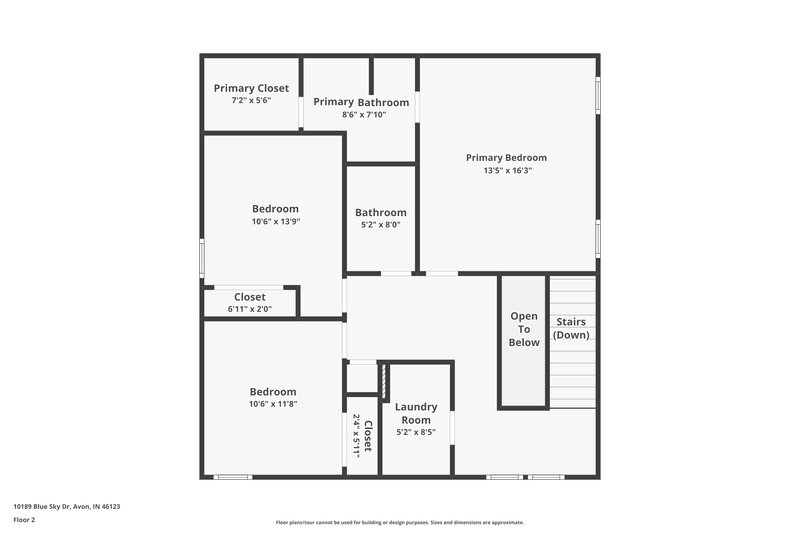 2,720/Mo, 10189 Blue Sky Dr Avon, IN 46123 Floor Plan View 2