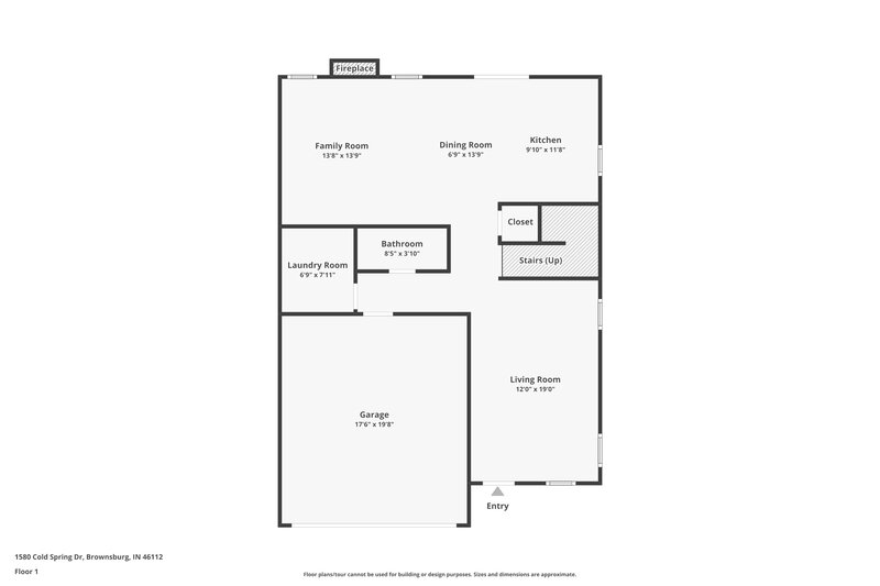 2,320/Mo, 1580 Cold Spring Dr Brownsburg, IN 46112 Floorplan View