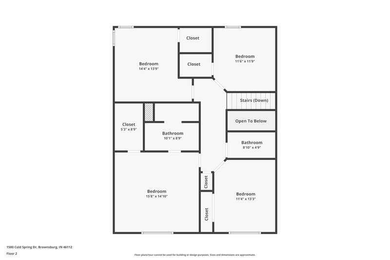 2,320/Mo, 1580 Cold Spring Dr Brownsburg, IN 46112 Floorplan View 2