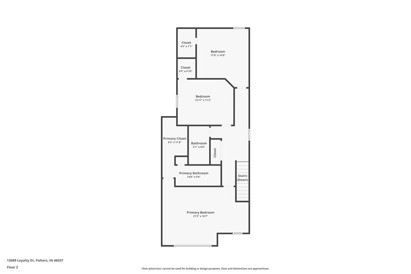 2,420/Mo, 12689 Loyalty Dr Fishers, IN 46037 Floorplan View 2