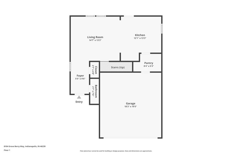 1,835/Mo, 8104 Grove Berry Way Indianapolis, IN 46239 Floor Plan View