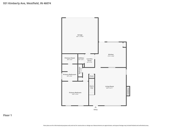 2,165/Mo, 931 Kimberly Ave Westfield, IN 46074 Floor Plan View