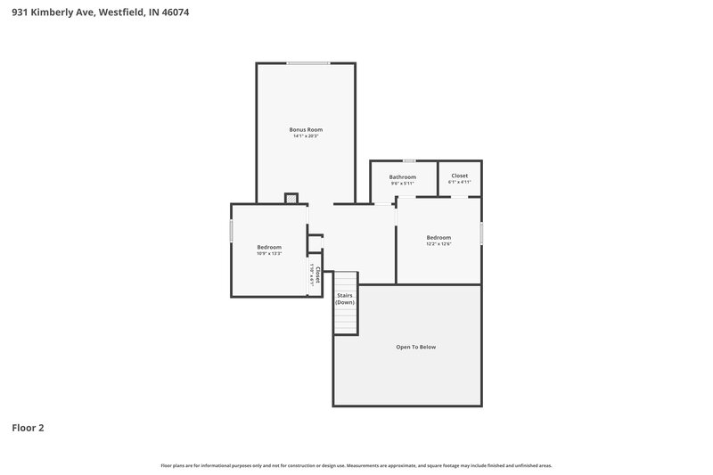 2,165/Mo, 931 Kimberly Ave Westfield, IN 46074 Floor Plan View 2