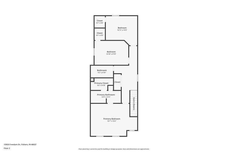 1,800/Mo, 12820 Freedom Dr Fishers, IN 46037 Floor Plan View 2