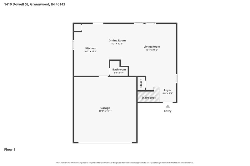 1,920/Mo, 1410 Dowell St Greenwood, IN 46143 Floor Plan View 2