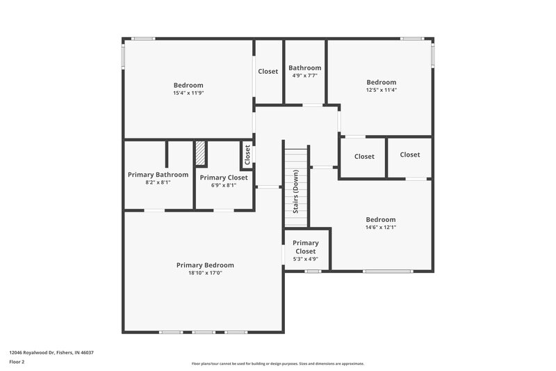2,250/Mo, 12046 Royalwood Drive Fishers, IN 46037 Floor Plan View 2