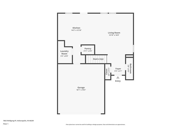1,940/Mo, 7832 Wolfgang Place Indianapolis, IN 46239 Floor Plan View