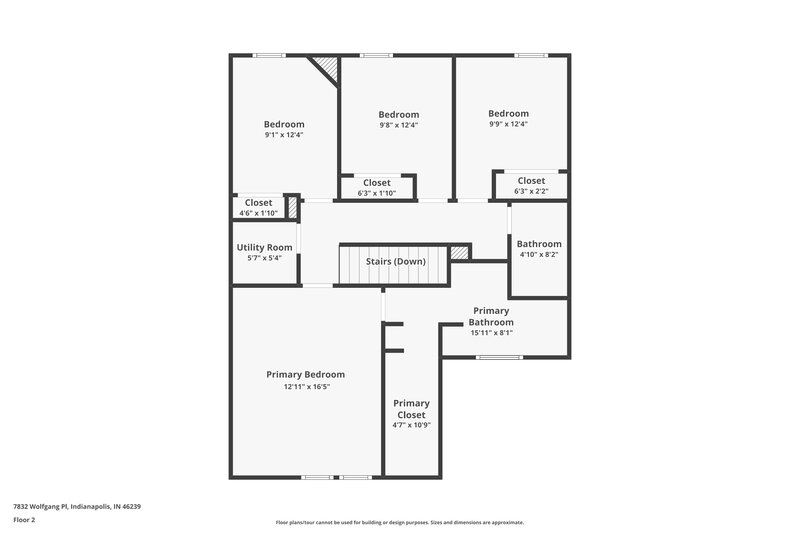 1,940/Mo, 7832 Wolfgang Place Indianapolis, IN 46239 Floor Plan View 2