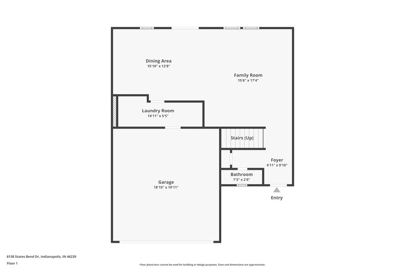 1,880/Mo, 8138 States Bend Drive Indianapolis, IN 46239 Floor Plan View