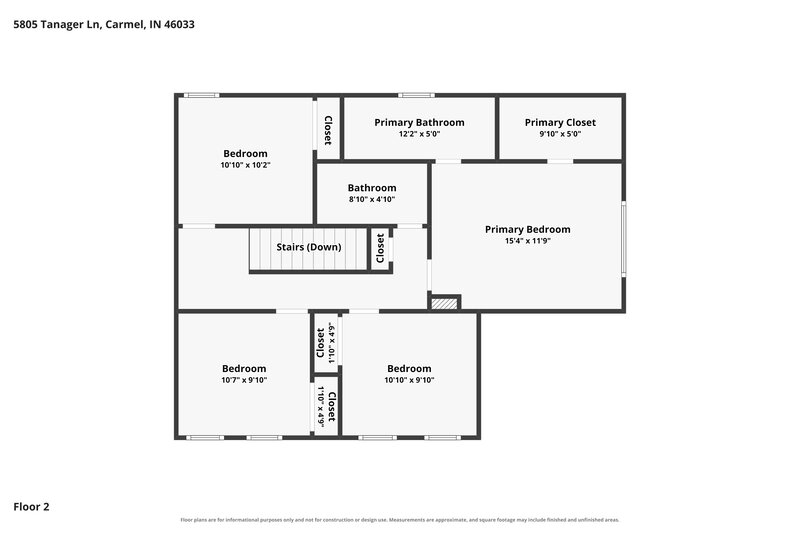 2,745/Mo, 5805 Tanager Lane Carmel, IN 46033 Floor Plan View 2
