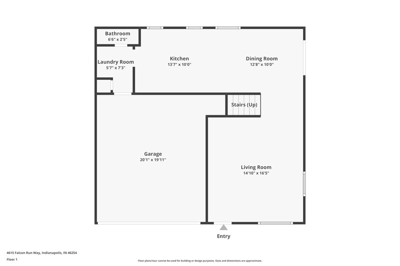 1,800/Mo, 4615 Falcon Run Way Indianapolis, IN 46254 Floor Plan View 2