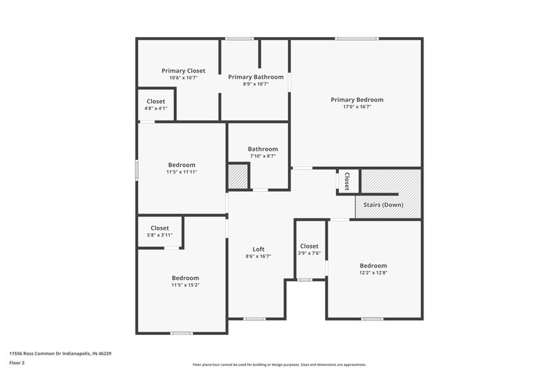 2,415/Mo, 11556 Ross Common Drive Indianapolis, IN 46229 Floor Plan View 2