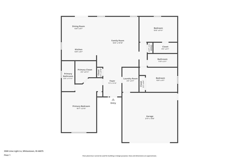 2,830/Mo, 3500 Limelight Ln Whitestown, IN 46075 Floor Plan View