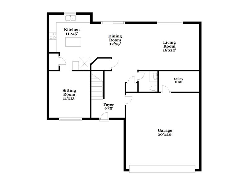 1,985/Mo, 2571 Apple Tree Ln Indianapolis, IN 46229 Floor Plan View