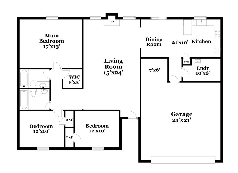 1,945/Mo, 5349 Tracey Jo Rd Greenwood, IN 46142 Floor Plan View