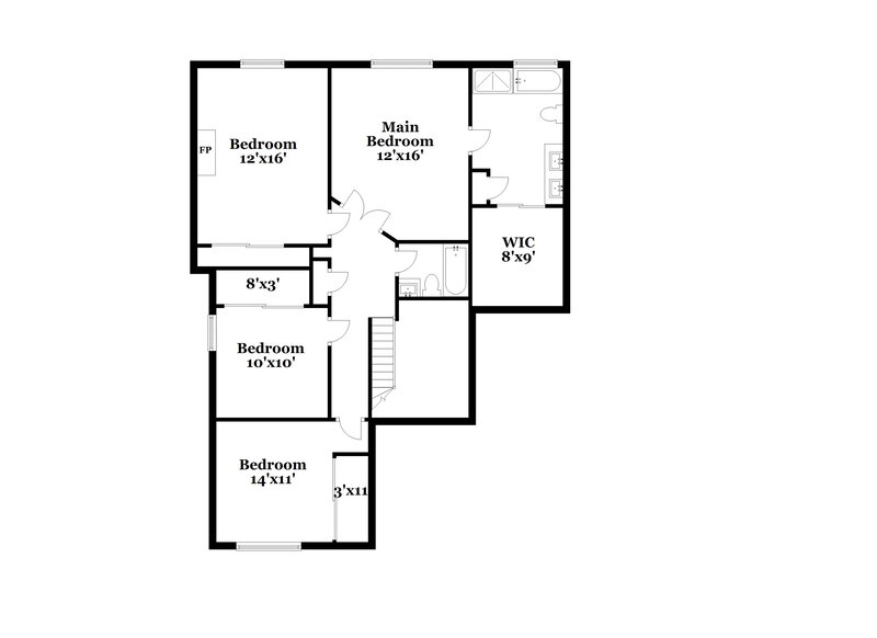 1,940/Mo, 5439 Great Woods Dr Indianapolis, IN 46224 Floor Plan View