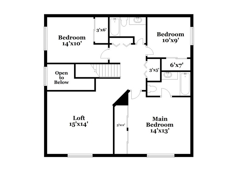 3,210/Mo, 4611 Falcon Run Way Indianapolis, IN 46254 Floor Plan View 2