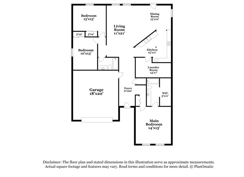 1,710/Mo, 8645 Ingalls Ln Camby, IN 46113 Floor Plan View