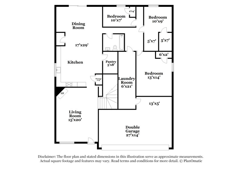 1,870/Mo, 11047 Hunters Blvd Indianapolis, IN 46235 Floor Plan View