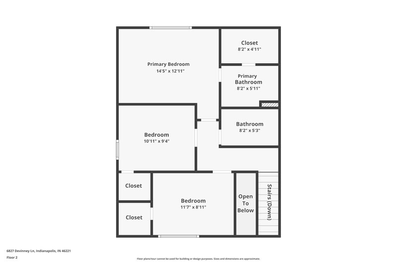 1,735/Mo, 6827 Devinney Ln Indianapolis, IN 46221 Floorplan View 2