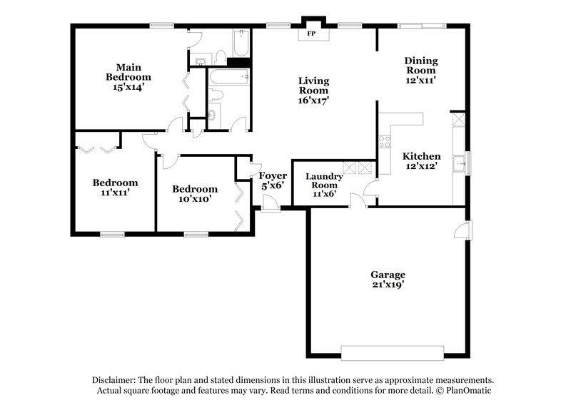 2,050/Mo, 7068 Carrie Dr Indianapolis, IN 46237 Floor Plan View