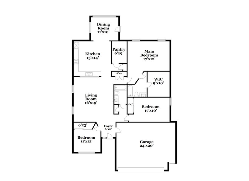 2,230/Mo, 5765 Arlington Dr Plainfield, IN 46168 Floor Plan View