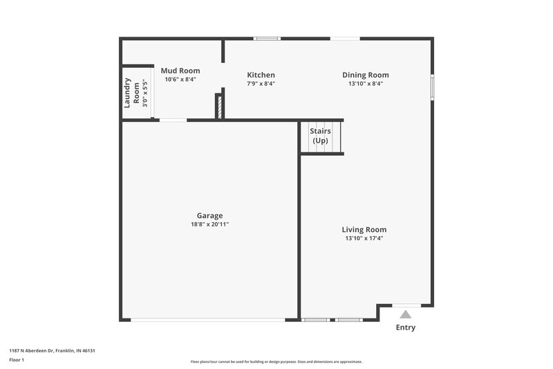1,730/Mo, 1187 N Aberdeen Dr Franklin, IN 46131 Floor Plan View