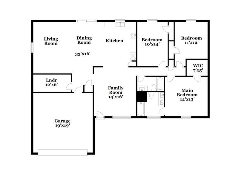1,800/Mo, 7423 Nutmeg Ct Indianapolis, IN 46237 Floor Plan View