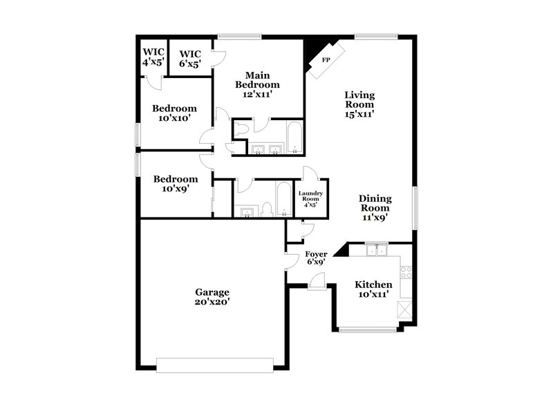 2,160/Mo, 5507 Old Barn Dr Indianapolis, IN 46268 Floor Plan View