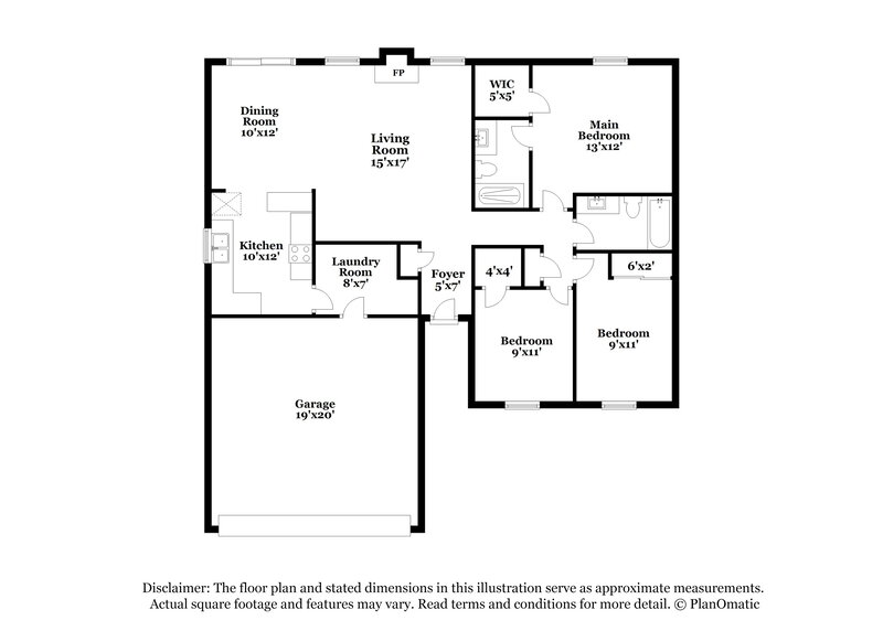 1,700/Mo, 1449 Country Pointe Dr Indianapolis, IN 46234 Floor Plan View