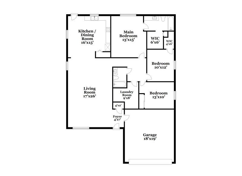 2,730/Mo, 600 Streamside Dr Greenfield, IN 46140 Floor Plan View