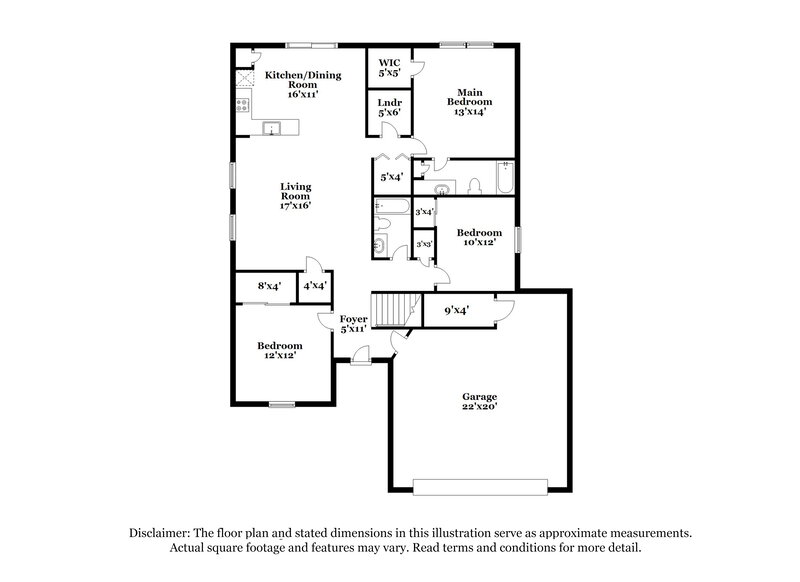 1,895/Mo, 10689 Huntwick Dr Indianapolis, IN 46231 Floor Plan View