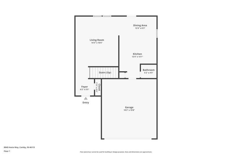 1,680/Mo, 8840 Hosta Way Camby, IN 46113 Floor Plan View