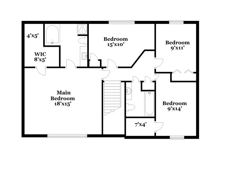 2,220/Mo, 3428 W 54th St Indianapolis, IN 46228 Floor Plan View