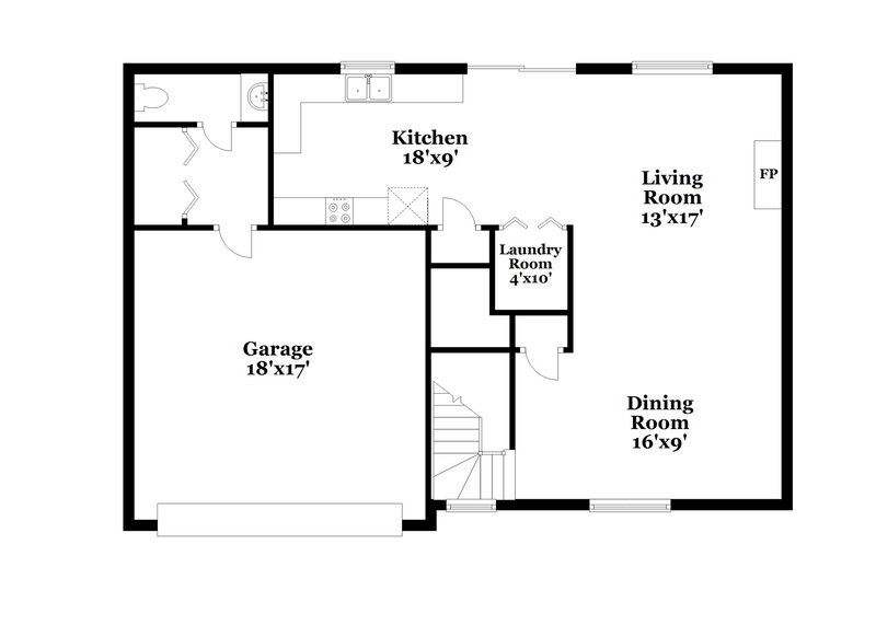 2,220/Mo, 3428 W 54th St Indianapolis, IN 46228 Floor Plan View 2